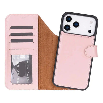 iPhone 17 Pro Leather Wallet Case Detachable RFID MagSafe – Magic Series Mizuri Leather