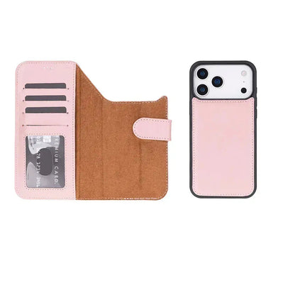iPhone 17 Pro Leather Wallet Case Detachable RFID MagSafe – Magic Series Mizuri Leather
