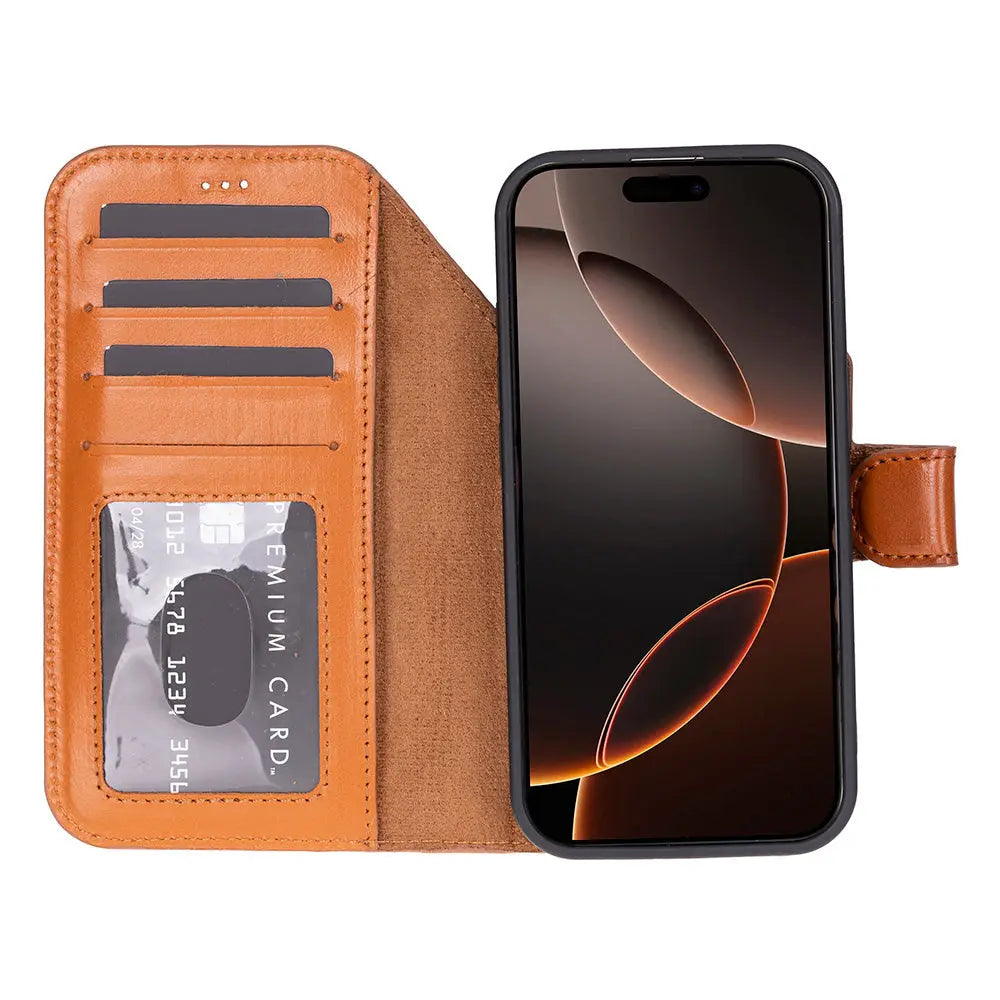 iPhone 17 Pro Max Leather Wallet Case Detachable RFID MagSafe – Magic Series Mizuri Leather
