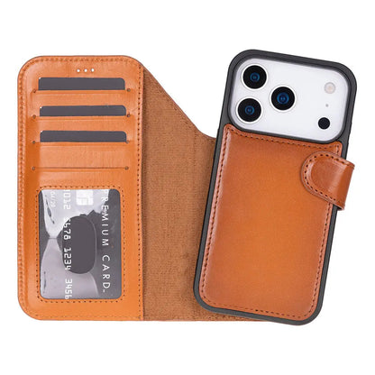 iPhone 17 Pro Leather Wallet Case Detachable RFID MagSafe – Magic Series Mizuri Leather