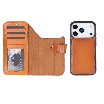 iPhone 17 Pro Max Leather Wallet Case Detachable RFID MagSafe – Magic Series Mizuri Leather