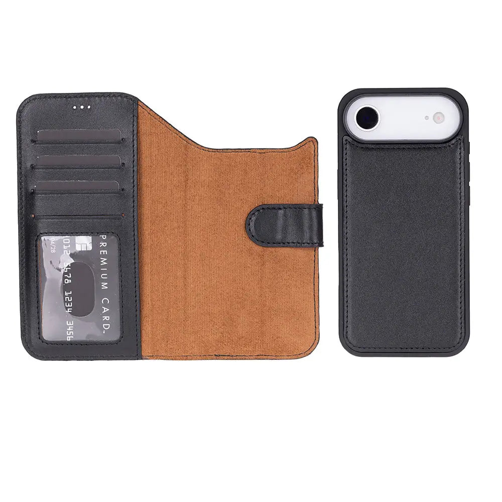 iPhone 17 Air Leather Wallet Case Detachable RFID MagSafe – Magic Series Mizuri Leather