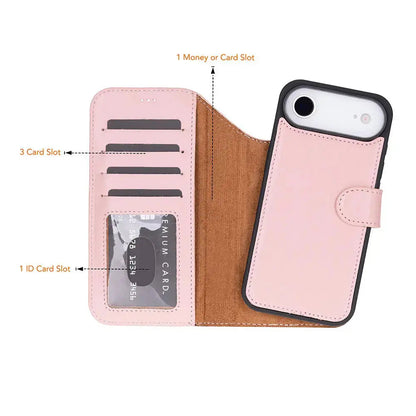 iPhone 17 Air Leather Wallet Case Detachable RFID MagSafe – Magic Series Mizuri Leather