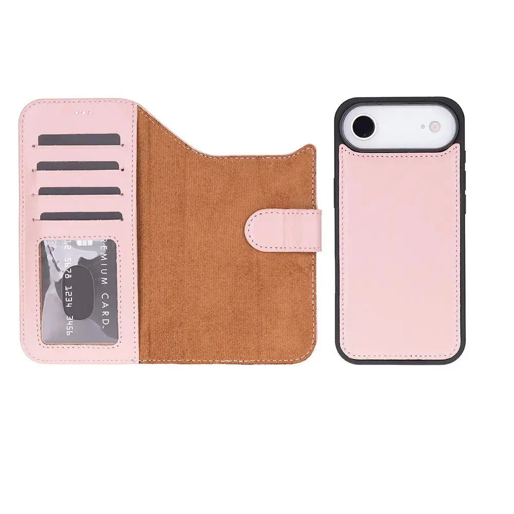iPhone 17 Air Leather Wallet Case Detachable RFID MagSafe – Magic Series Mizuri Leather