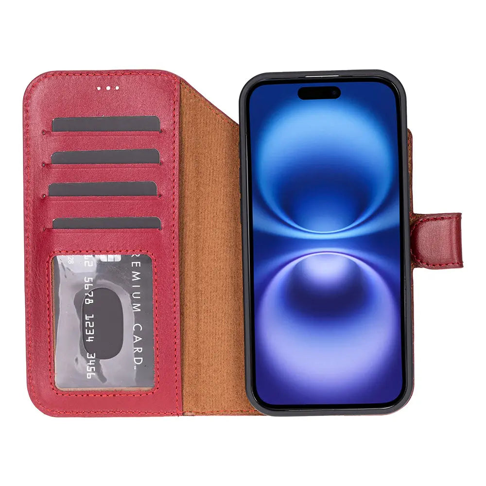iPhone 17 Air Leather Wallet Case Detachable RFID MagSafe – Magic Series Mizuri Leather