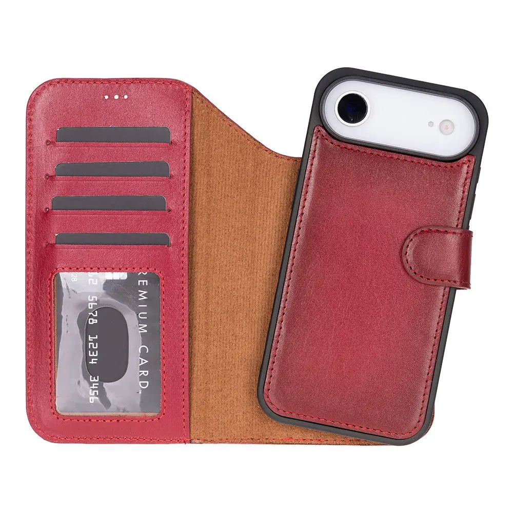 iPhone 17 Air Leather Wallet Case Detachable RFID MagSafe – Magic Series Mizuri Leather