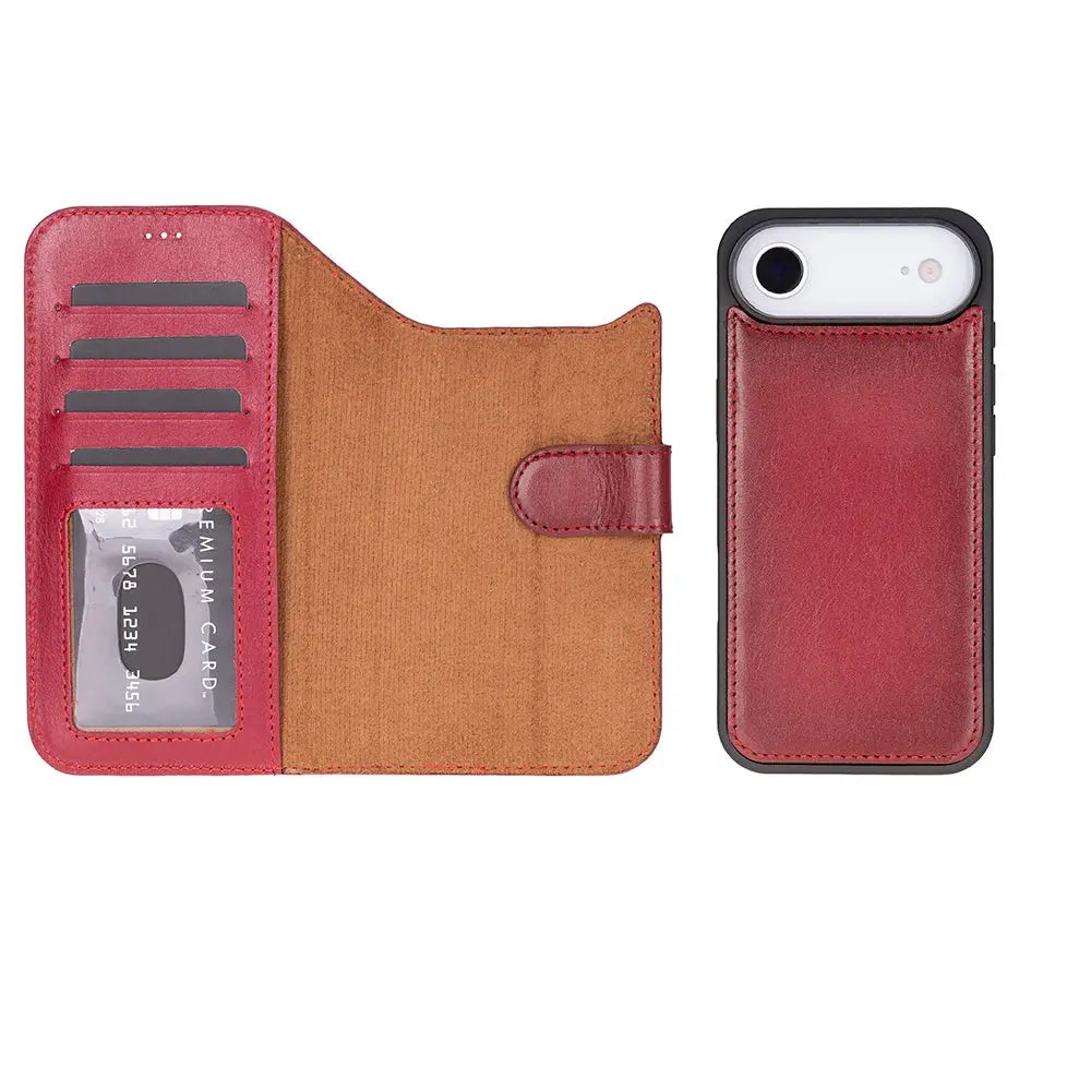 iPhone 17 Air Leather Wallet Case Detachable RFID MagSafe – Magic Series Mizuri Leather