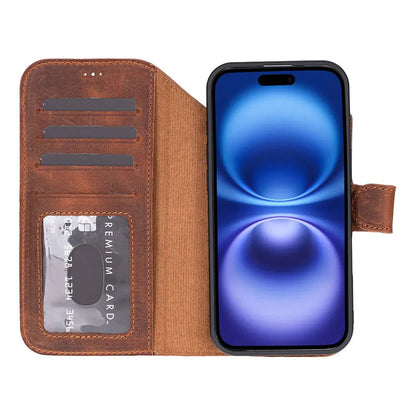 iPhone 17 Air Leather Wallet Case Detachable RFID MagSafe – Magic Series Mizuri Leather