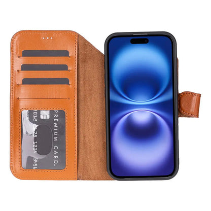 iPhone 17 Air Leather Wallet Case Detachable RFID MagSafe – Magic Series Mizuri Leather
