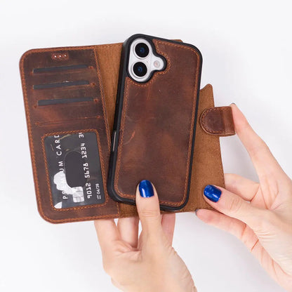 iPhone 17 Leather Wallet Case Detachable RFID MagSafe – Magic Series Mizuri Leather