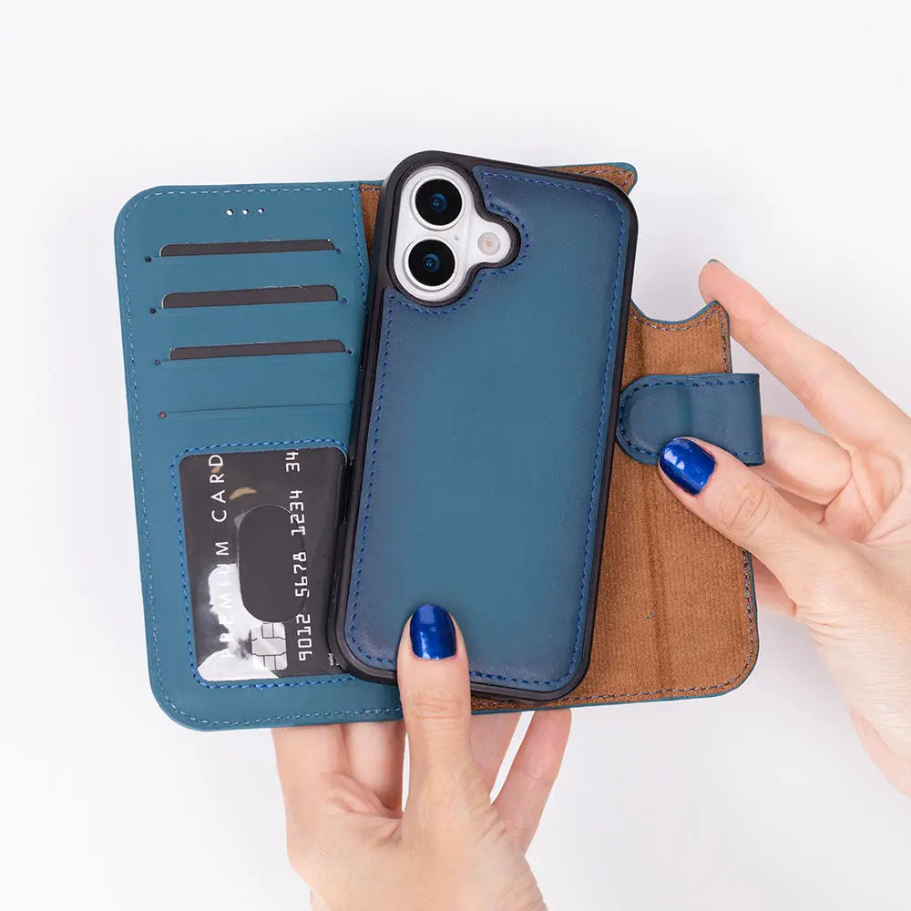 iPhone 17 Leather Wallet Case Detachable RFID MagSafe – Magic Series Mizuri Leather