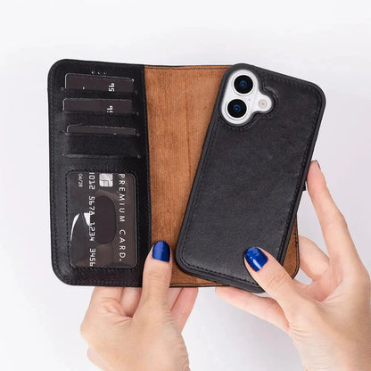 iPhone 17 Leather Wallet Case Detachable RFID MagSafe – Magic Series Mizuri Leather