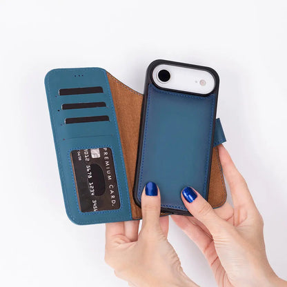 iPhone 17 Air Leather Wallet Case Detachable RFID MagSafe – Magic Series Mizuri Leather