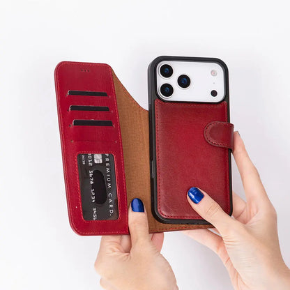 iPhone 17 Pro Max Leather Wallet Case Detachable RFID MagSafe – Magic Series Mizuri Leather
