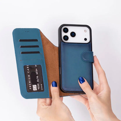 iPhone 17 Pro Leather Wallet Case Detachable RFID MagSafe – Magic Series Mizuri Leather