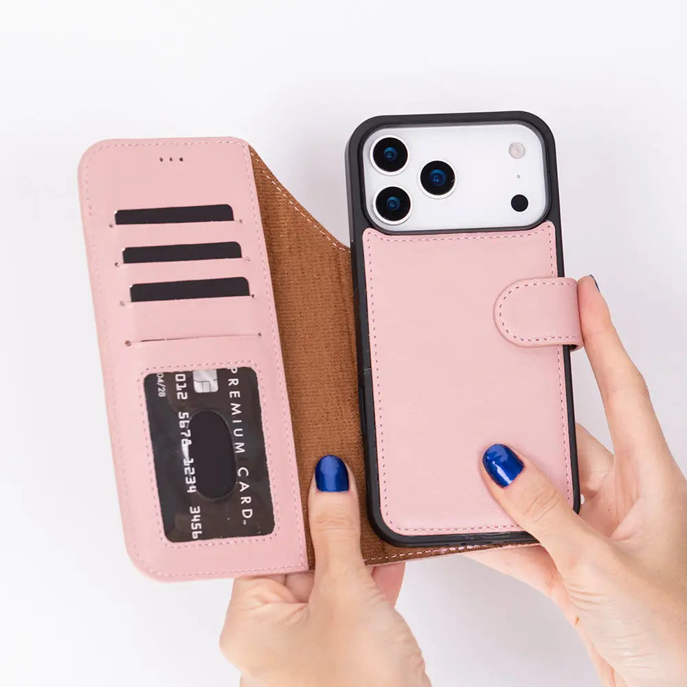 iPhone 17 Pro Max Leather Wallet Case Detachable RFID MagSafe – Magic Series Mizuri Leather