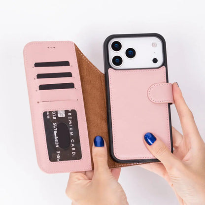 iPhone 17 Pro Leather Wallet Case Detachable RFID MagSafe – Magic Series Mizuri Leather