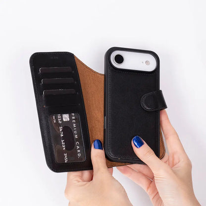 iPhone 17 Air Leather Wallet Case Detachable RFID MagSafe – Magic Series Mizuri Leather