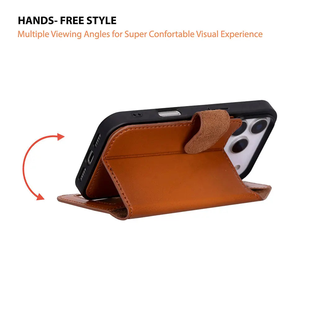 iPhone 17 Pro Max Leather Wallet Case Detachable RFID MagSafe – Magic Series Mizuri Leather