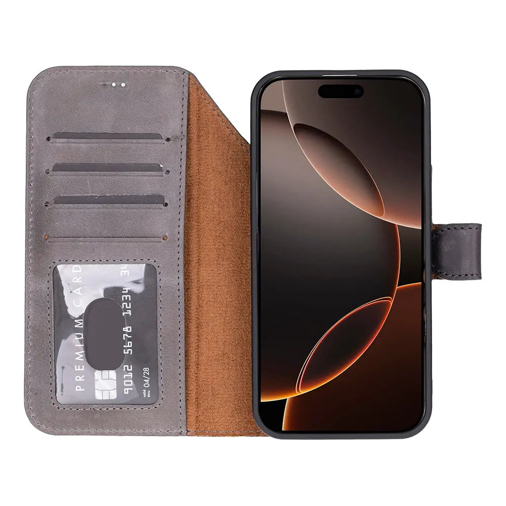 iPhone 17 Pro Max Leather Wallet Case Detachable RFID MagSafe – Magic Series Mizuri Leather