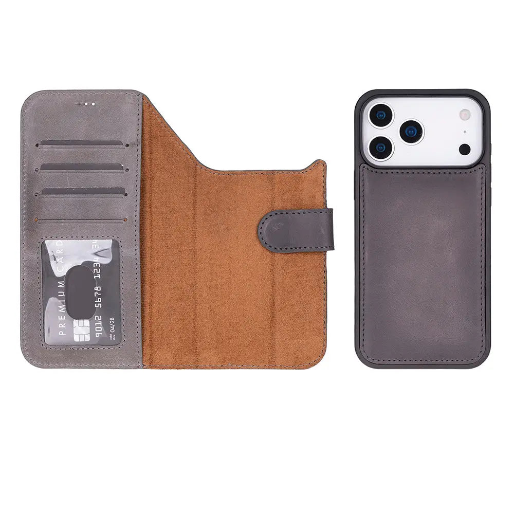 iPhone 17 Pro Max Leather Wallet Case Detachable RFID MagSafe – Magic Series Mizuri Leather