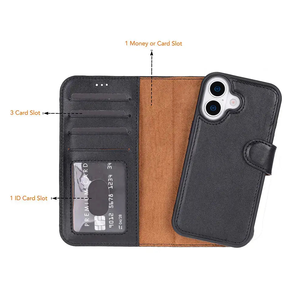 iPhone 17 Leather Wallet Case Detachable RFID MagSafe – Magic Series Mizuri Leather