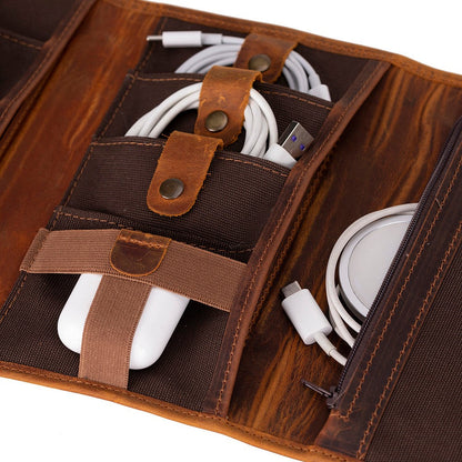 Pura Leather Cable Organizer Mizuri Leather