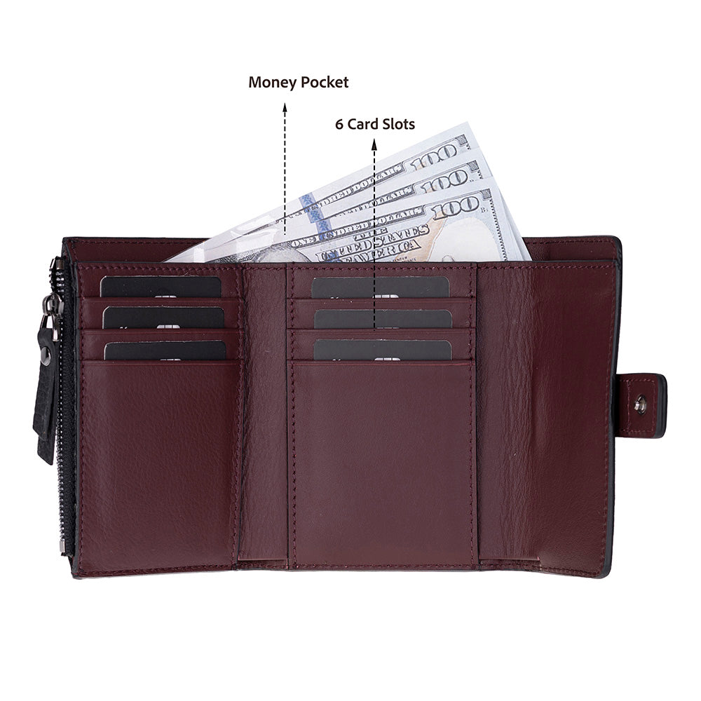 Elba Leather Women's Wallet Mizuri Leather
