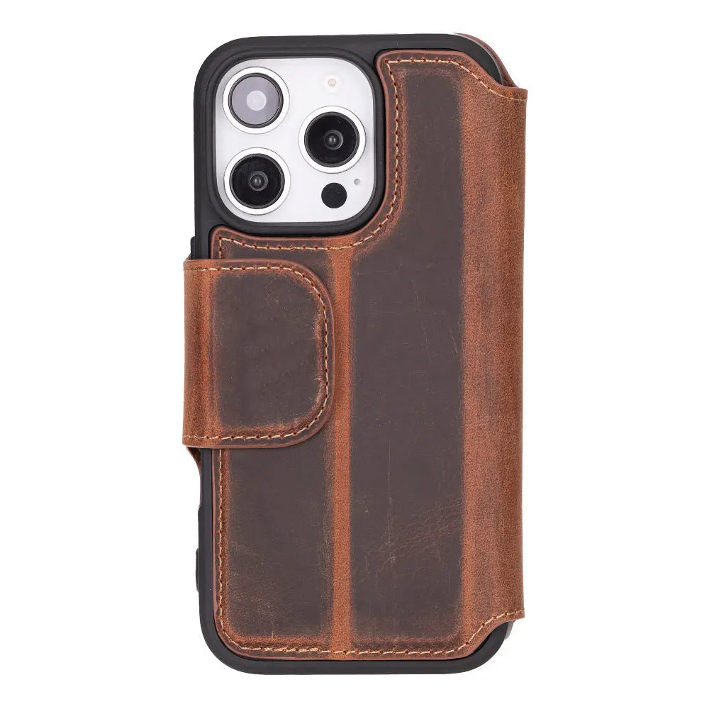 iPhone 16 Pro Max Genuine Leather Folio Case – Firenze Series Mizuri Leather