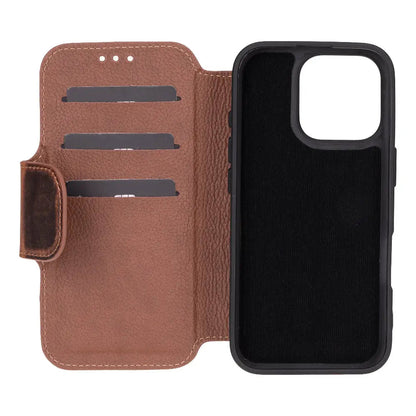 iPhone 16 Pro Max Genuine Leather Folio Case – Firenze Series Mizuri Leather