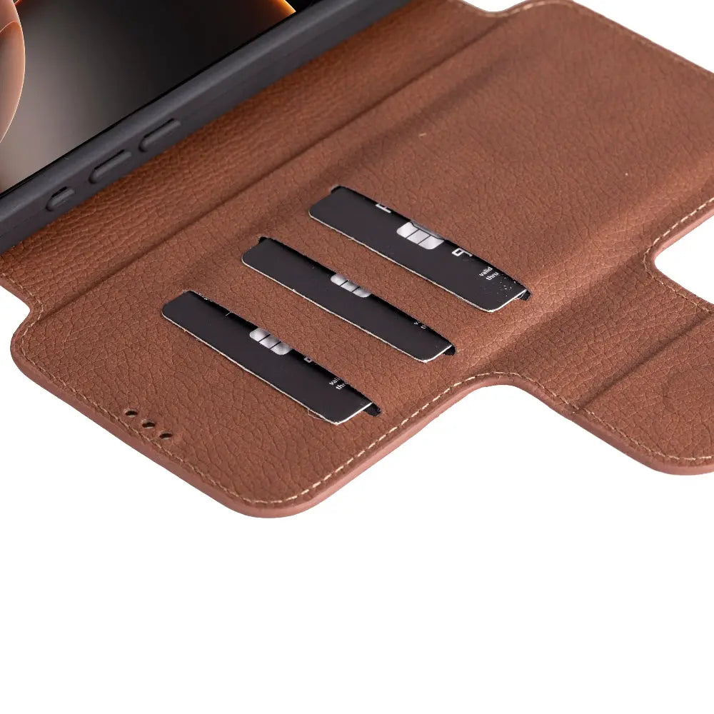 iPhone 16 Pro Max Genuine Leather Folio Case – Firenze Series Mizuri Leather