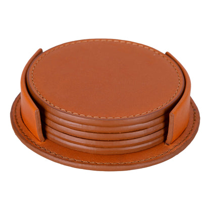 Divine Cup Leather Coaster Set Mizuri Leather