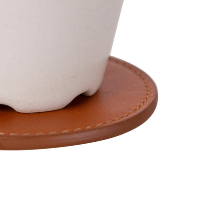 Divine Cup Leather Coaster Set Mizuri Leather