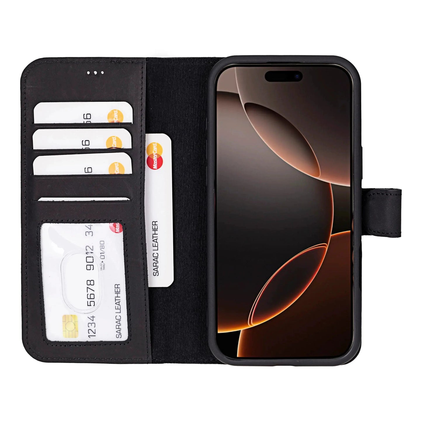 iPhone 16 Pro Max Leather Wallet Case Detachable RFID MagSafe – Liluri Series Mizuri Leather