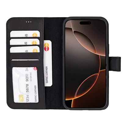 iPhone 16 Pro Leather Wallet Case Detachable RFID MagSafe – Liluri Series Mizuri Leather