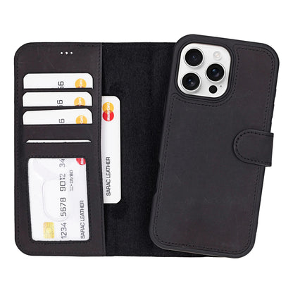 iPhone 16 Pro Leather Wallet Case Detachable RFID MagSafe – Liluri Series Mizuri Leather