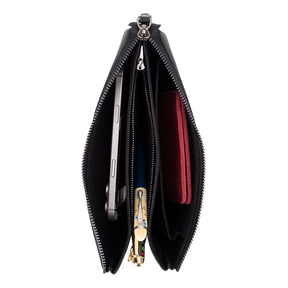 Majeste Leather Clutch Bag Mizuri Leather
