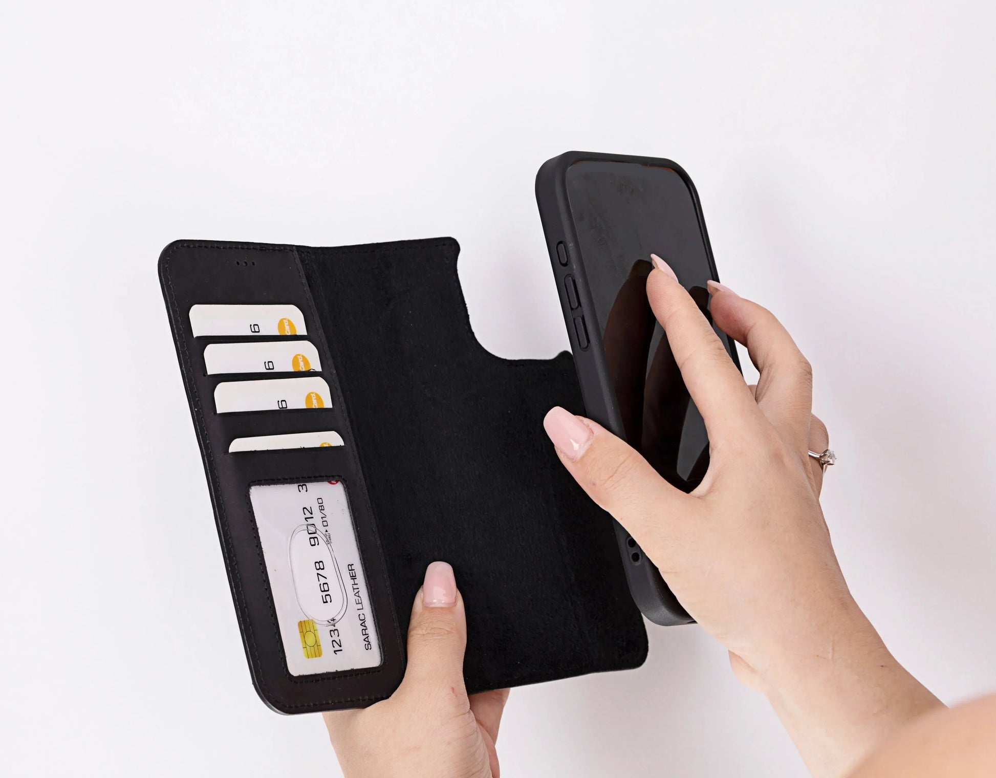 iPhone 16 Pro Leather Wallet Case Detachable RFID MagSafe – Liluri Series Mizuri Leather