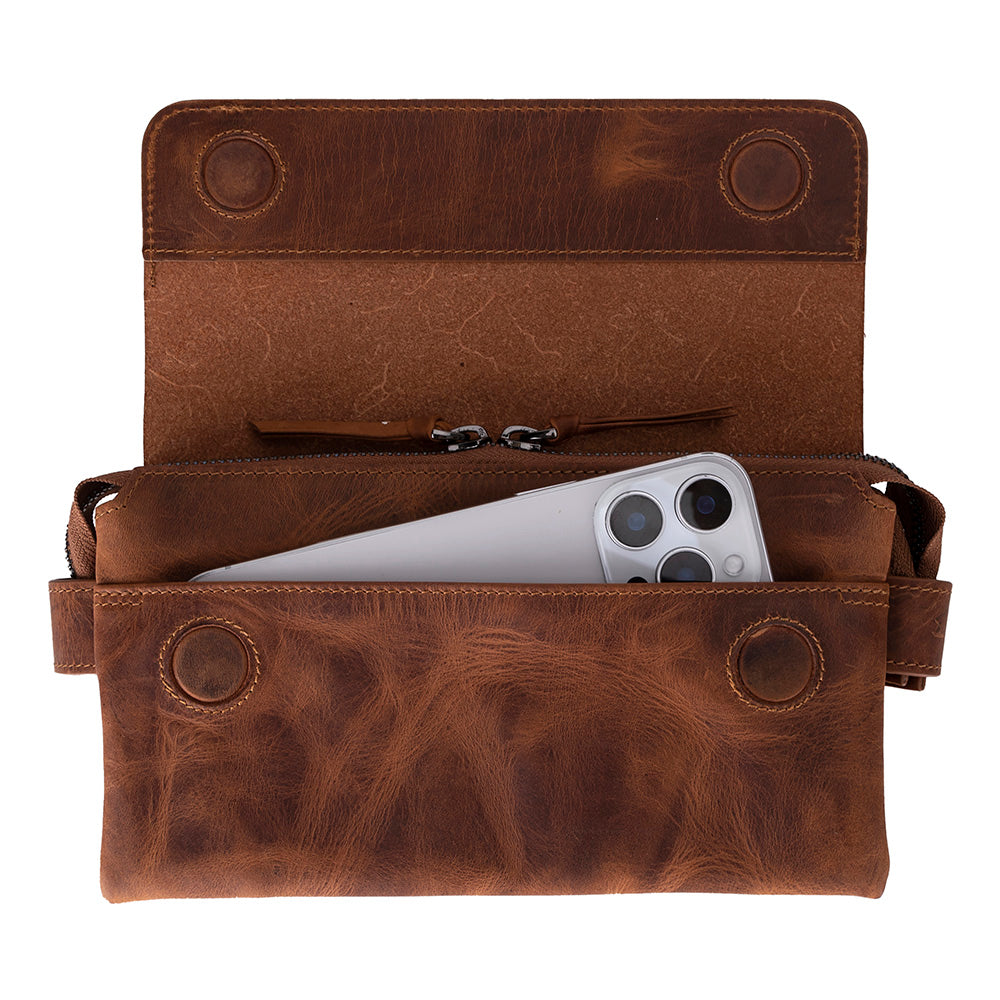 Prestige Leather Clutch Bag Mizuri Leather