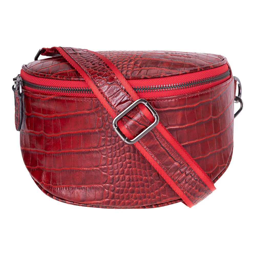 Alora Leather Bag – Croc-Embossed Leather Men & Women Crossbody & Belt Bag for Everyday Elegance | Minimal & Handcrafted Mizuri Leather