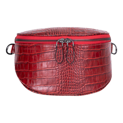 Alora Leather Bag – Croc-Embossed Leather Men & Women Crossbody & Belt Bag for Everyday Elegance | Minimal & Handcrafted Mizuri Leather