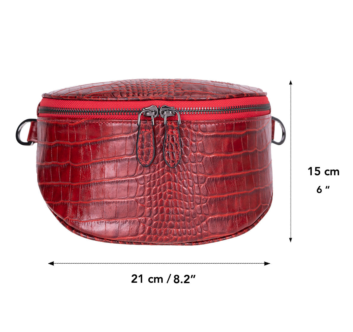 Alora Leather Bag – Croc-Embossed Leather Men & Women Crossbody & Belt Bag for Everyday Elegance | Minimal & Handcrafted Mizuri Leather