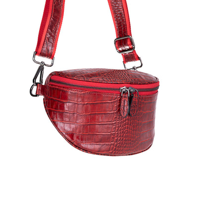Alora Leather Bag – Croc-Embossed Leather Men & Women Crossbody & Belt Bag for Everyday Elegance | Minimal & Handcrafted Mizuri Leather