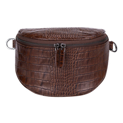 Alora Leather Bag – Croc-Embossed Leather Men & Women Crossbody & Belt Bag for Everyday Elegance | Minimal & Handcrafted Mizuri Leather