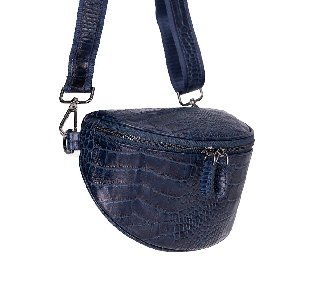 Alora Leather Bag – Croc-Embossed Leather Men & Women Crossbody & Belt Bag for Everyday Elegance | Minimal & Handcrafted Mizuri Leather