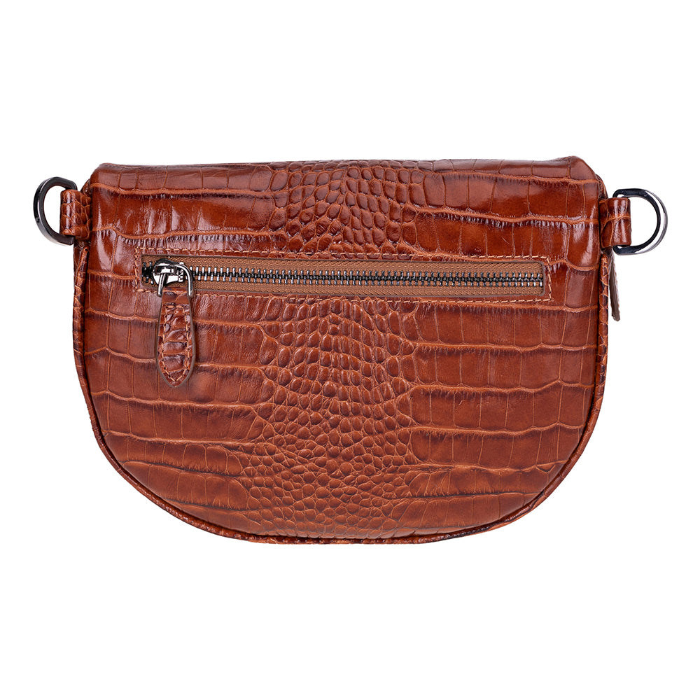 Alora Leather Bag – Croc-Embossed Leather Men & Women Crossbody & Belt Bag for Everyday Elegance | Minimal & Handcrafted Mizuri Leather