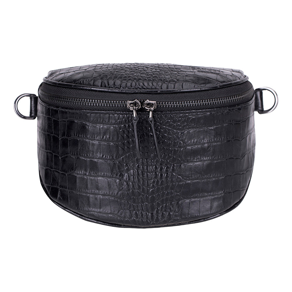 Alora Leather Bag – Croc-Embossed Leather Men & Women Crossbody & Belt Bag for Everyday Elegance | Minimal & Handcrafted Mizuri Leather