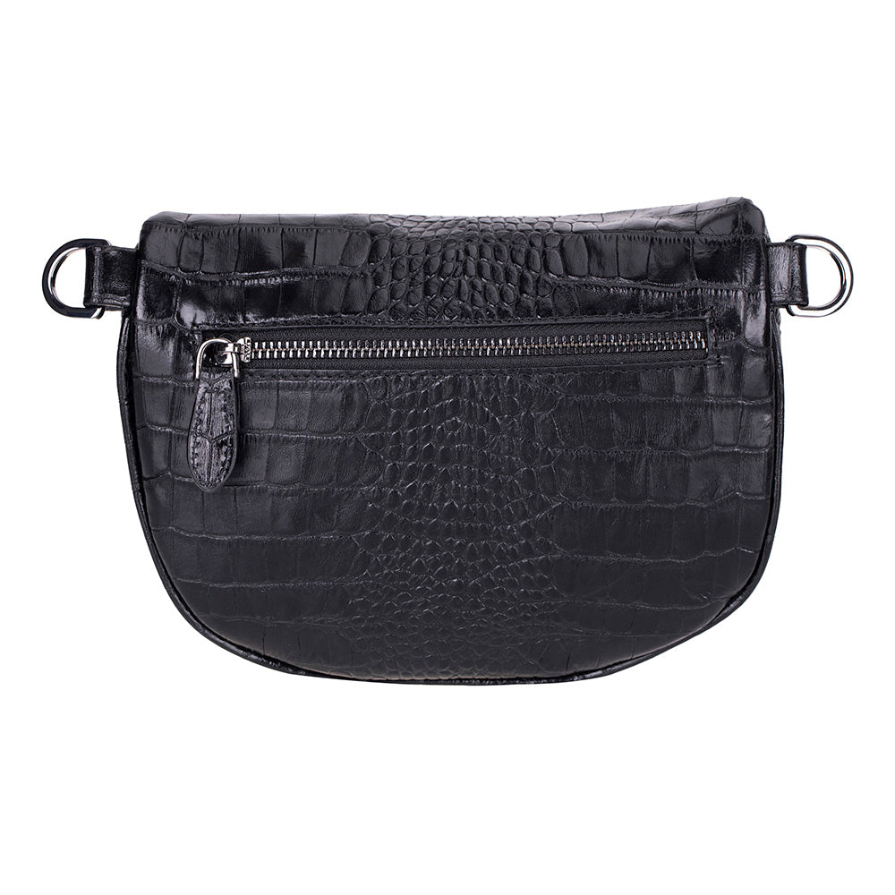 Alora Leather Bag – Croc-Embossed Leather Men & Women Crossbody & Belt Bag for Everyday Elegance | Minimal & Handcrafted Mizuri Leather
