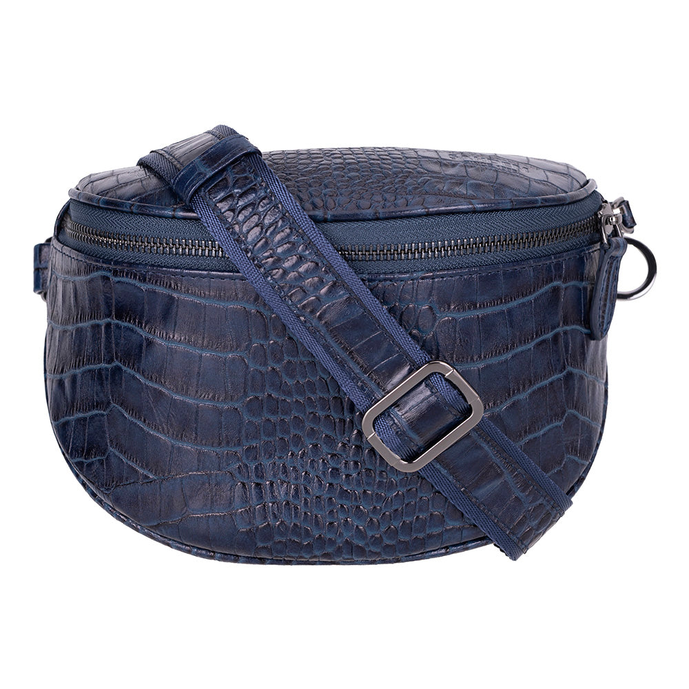 Alora Leather Bag – Croc-Embossed Leather Men & Women Crossbody & Belt Bag for Everyday Elegance | Minimal & Handcrafted Mizuri Leather