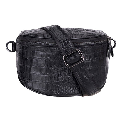Alora Leather Bag – Croc-Embossed Leather Men & Women Crossbody & Belt Bag for Everyday Elegance | Minimal & Handcrafted Mizuri Leather